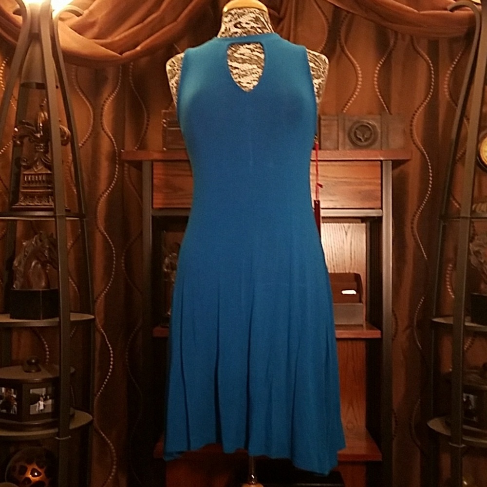 Jennifer Lopez blue sleeveless dress, size XS